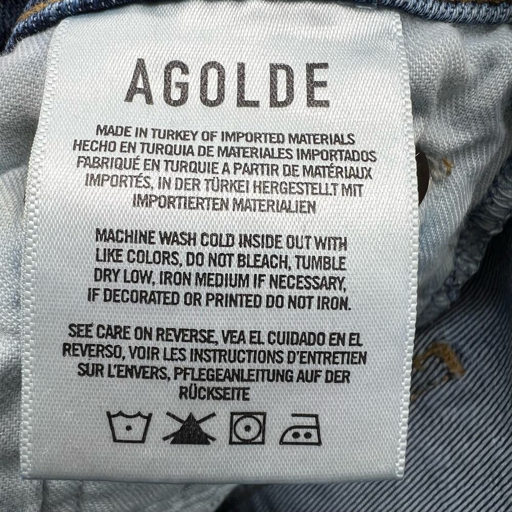 Agolde Toni Mid Rise Skinny Jeans Women’s Size 24 Medium Wash Casual Ankle - Picture 4 of 8